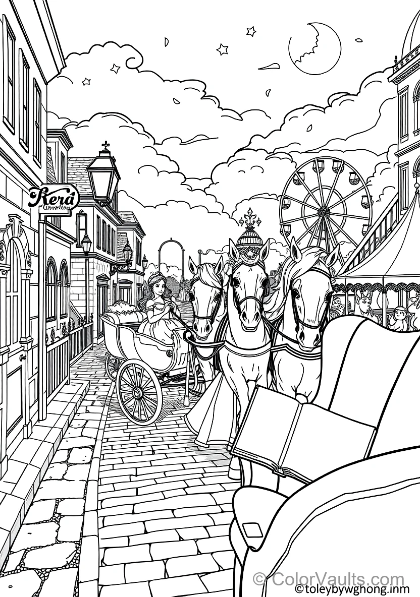 Cinderella Riding in the Ornate Pumpkin Carriage (Scene 8)