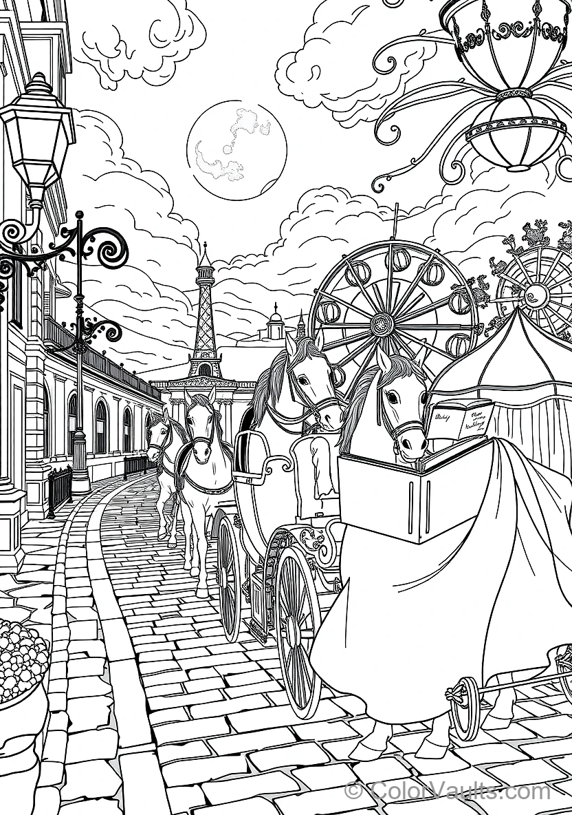 Cinderella Riding in the Ornate Pumpkin Carriage (Scene 9)
