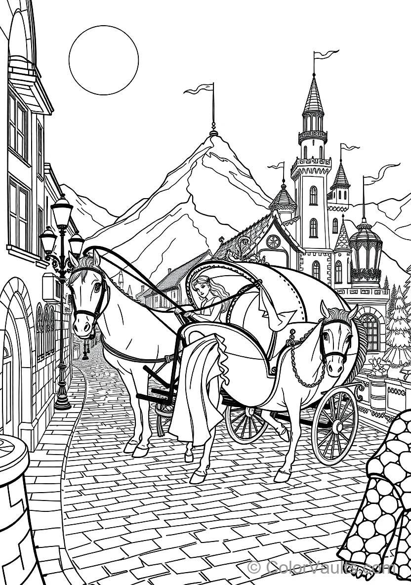 Cinderella Riding in the Ornate Pumpkin Carriage (Scene 11)