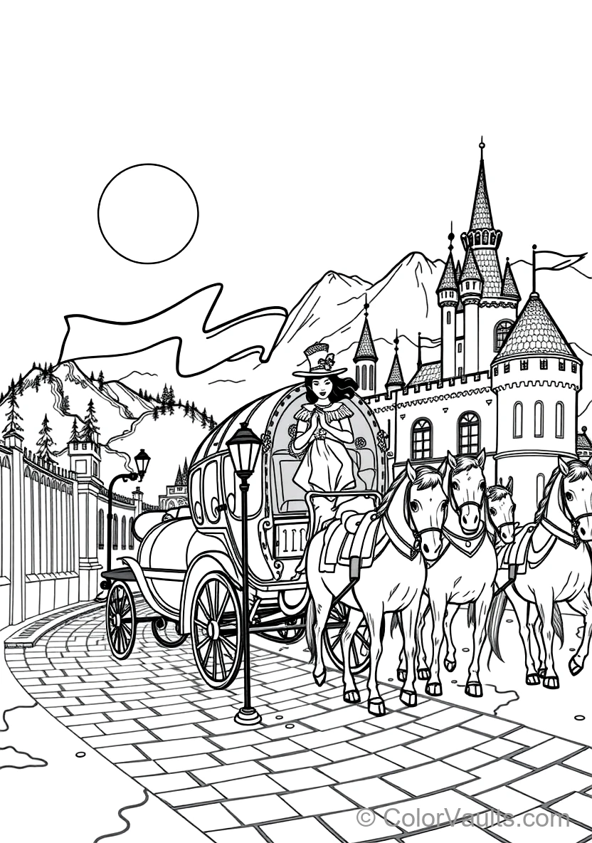 Cinderella Riding in the Ornate Pumpkin Carriage (Scene 12)