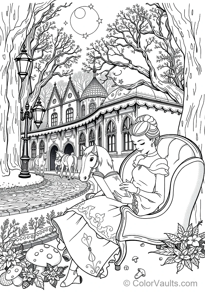 Cinderella Riding in the Ornate Pumpkin Carriage (Scene 13)