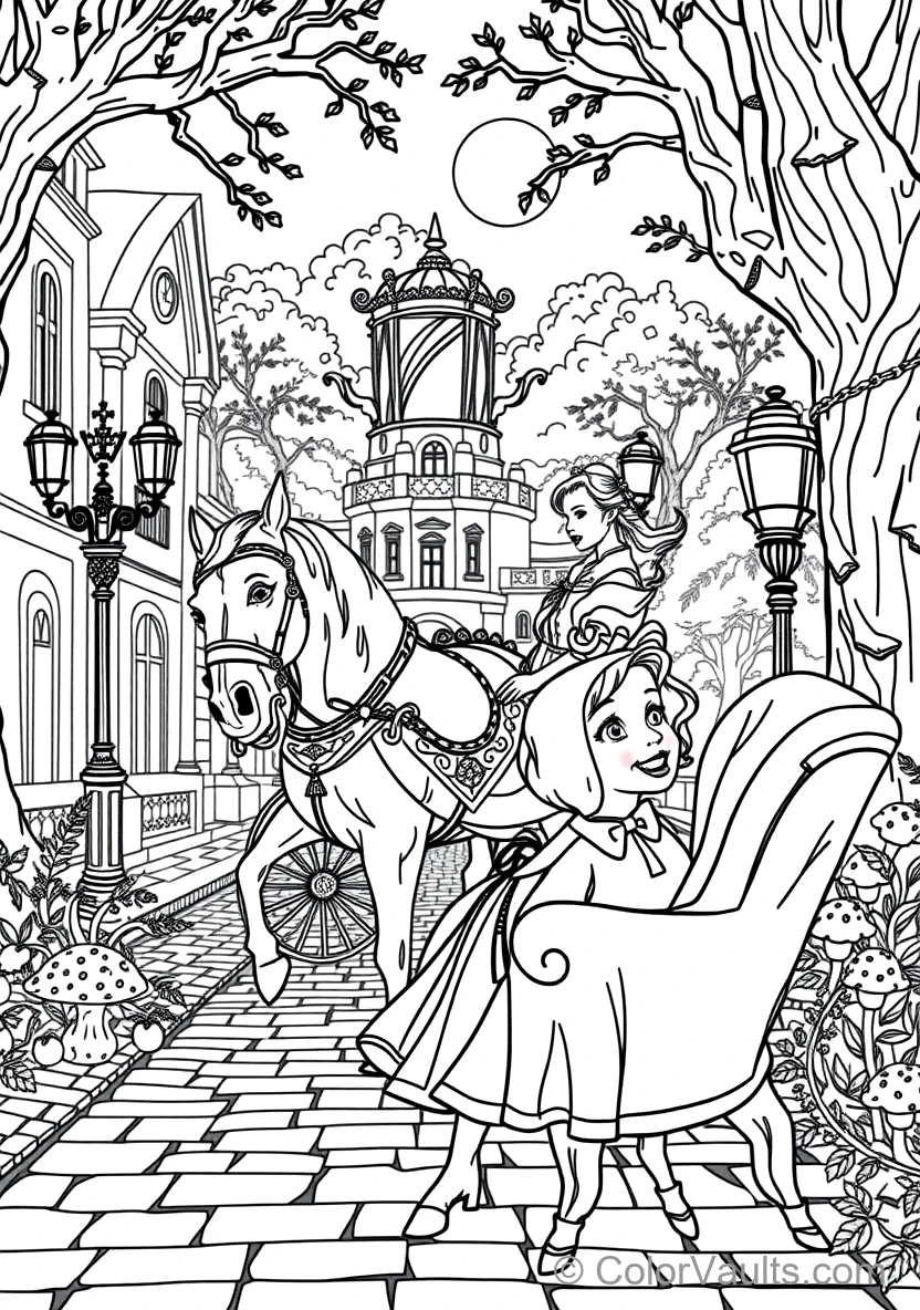 Cinderella Riding in the Ornate Pumpkin Carriage (Scene 14)