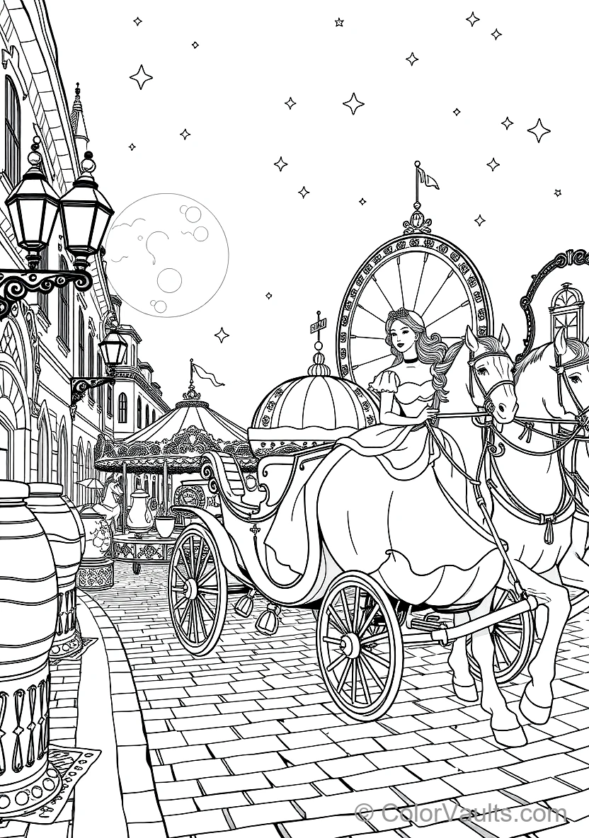 Cinderella Riding in the Ornate Pumpkin Carriage (Scene 15)