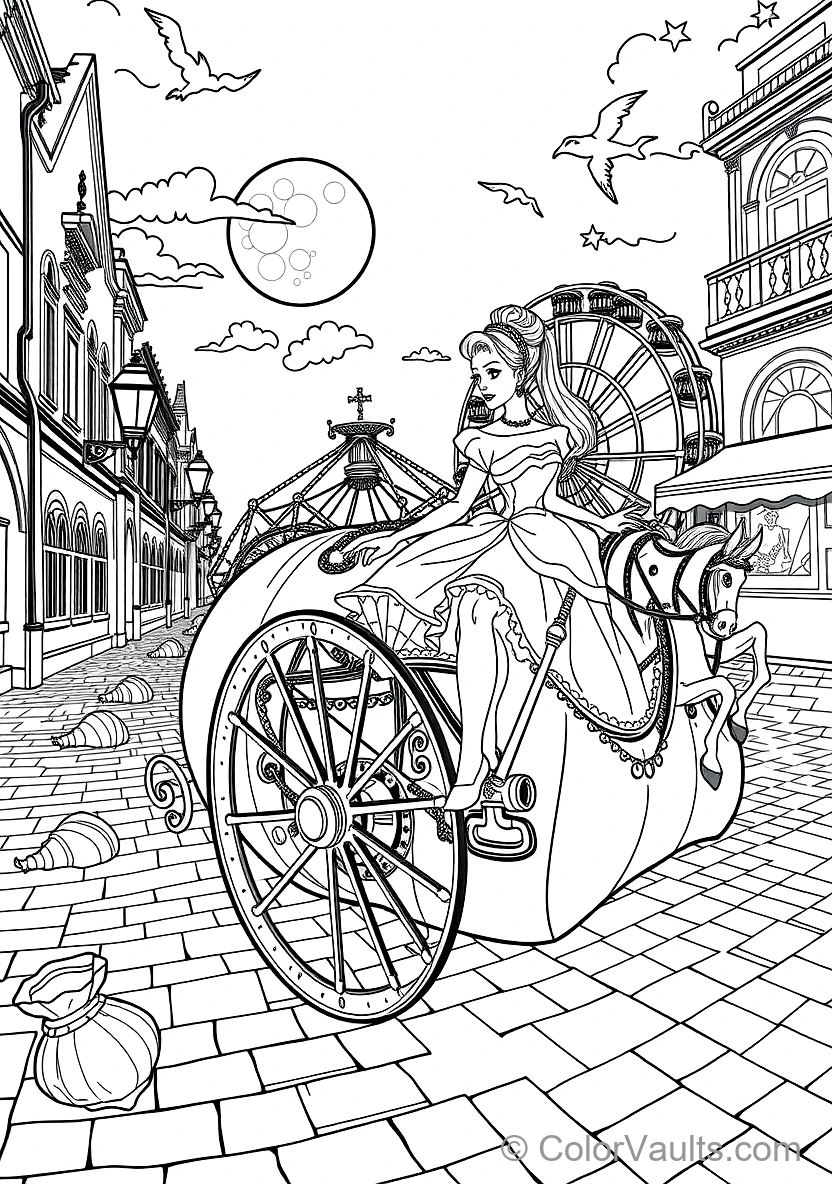 Cinderella Riding in the Ornate Pumpkin Carriage (Scene 16)