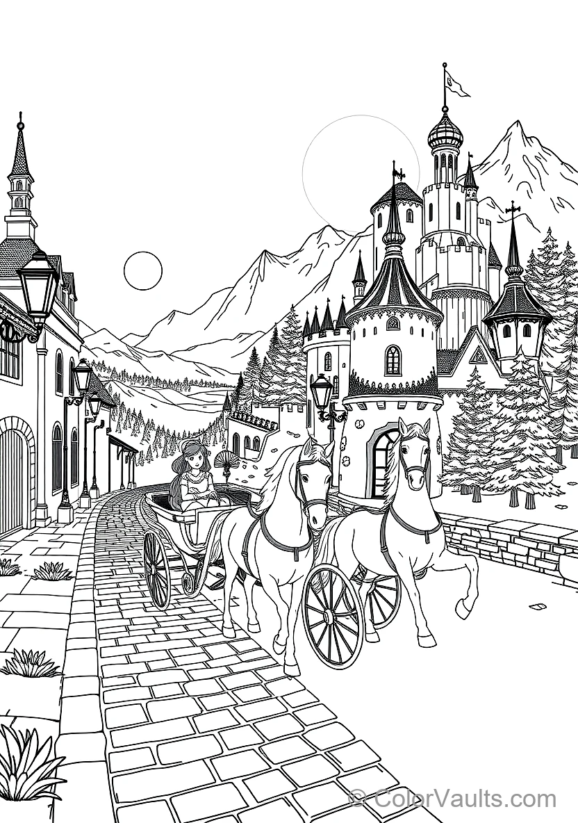 Cinderella Riding in the Ornate Pumpkin Carriage (Scene 18)