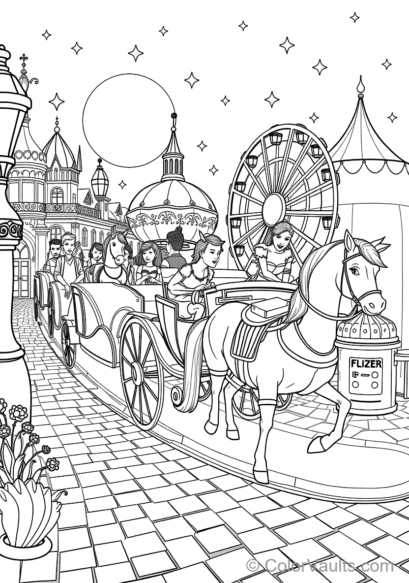 Cinderella Riding in the Ornate Pumpkin Carriage (Scene 20)