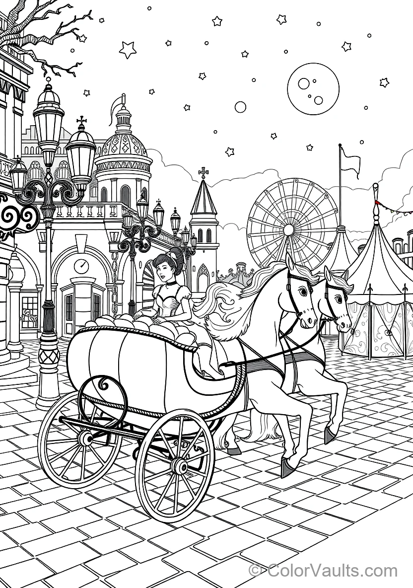 Cinderella Riding in the Ornate Pumpkin Carriage (Scene 23)