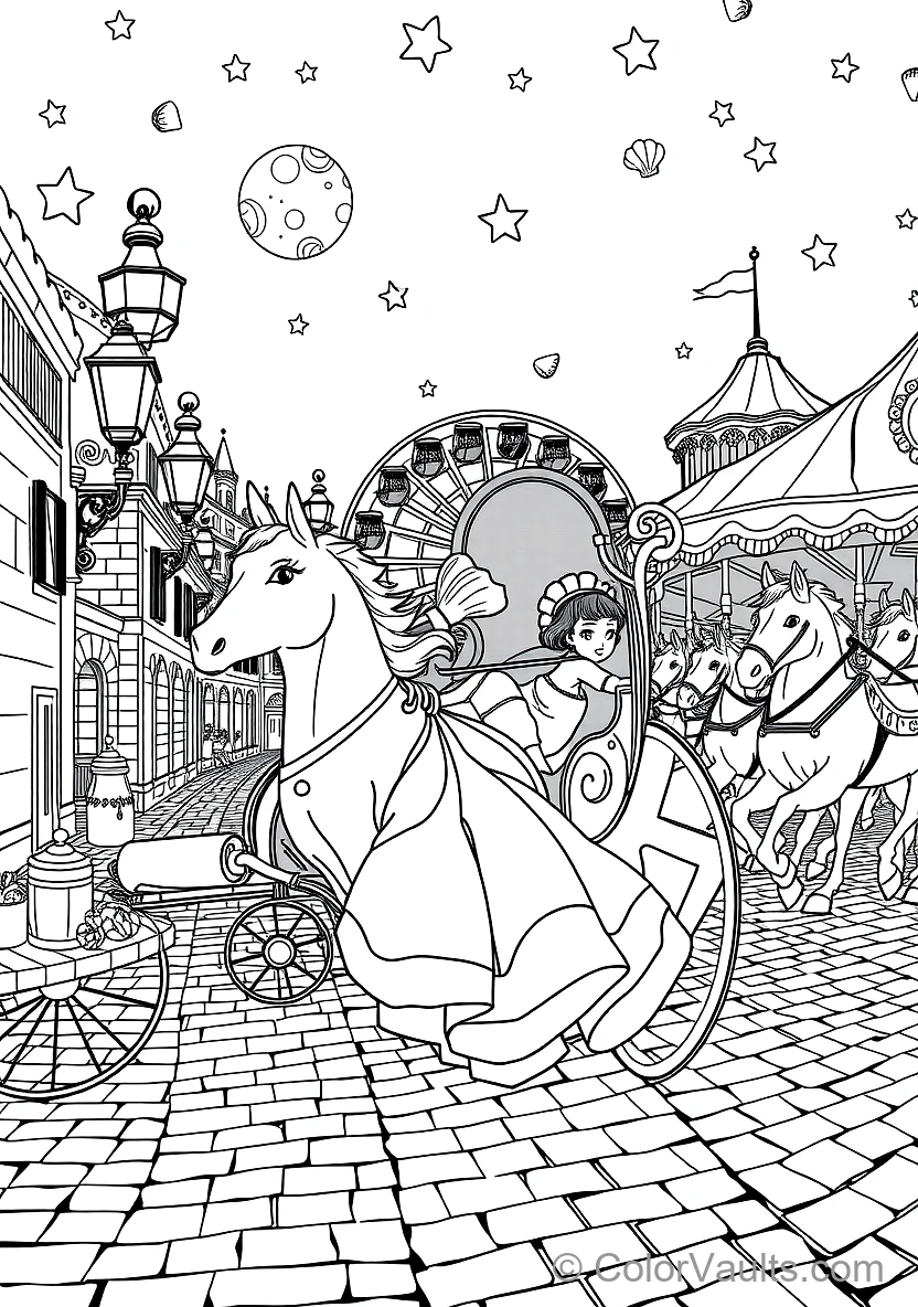 Cinderella Riding in the Ornate Pumpkin Carriage (Scene 24)