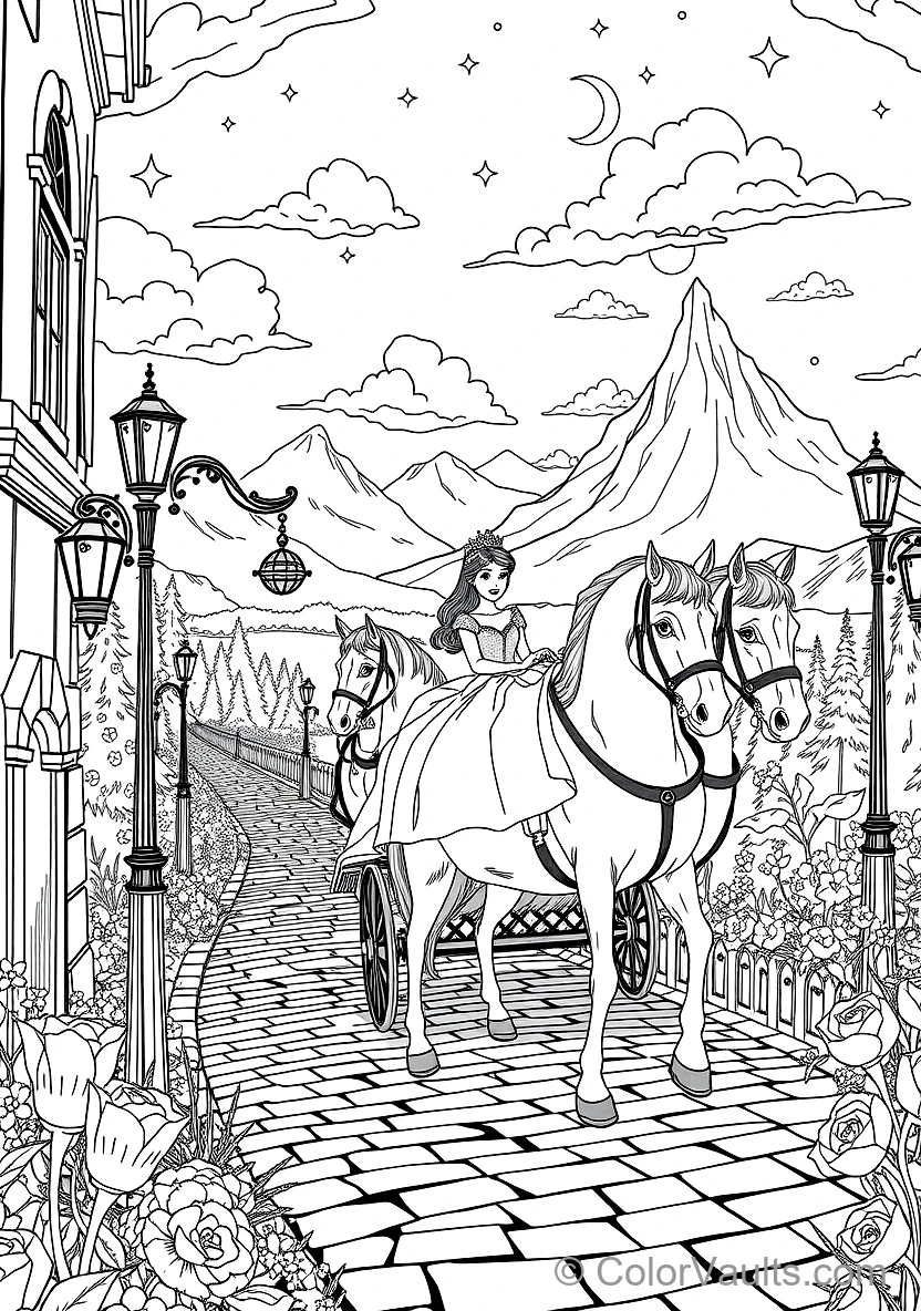 Cinderella Riding in the Ornate Pumpkin Carriage (Scene 25)