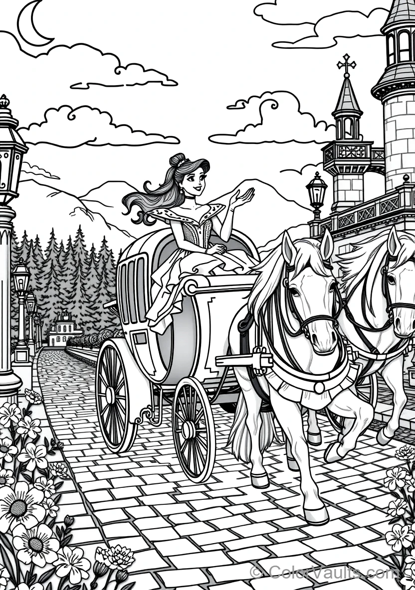Cinderella Riding in the Ornate Pumpkin Carriage (Scene 26)
