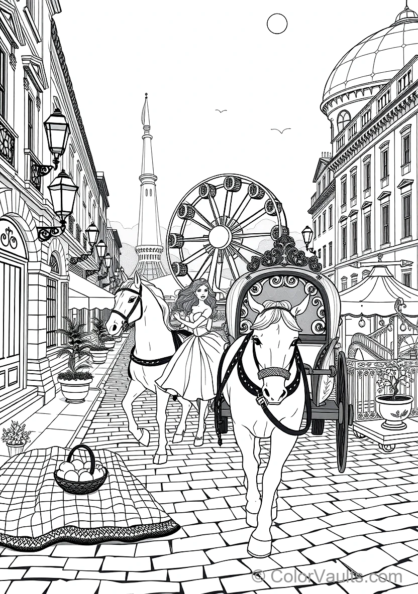 Cinderella Riding in the Ornate Pumpkin Carriage (Scene 27)