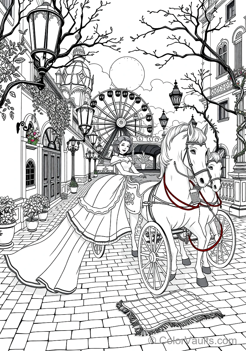 Cinderella Riding in the Ornate Pumpkin Carriage (Scene 31)