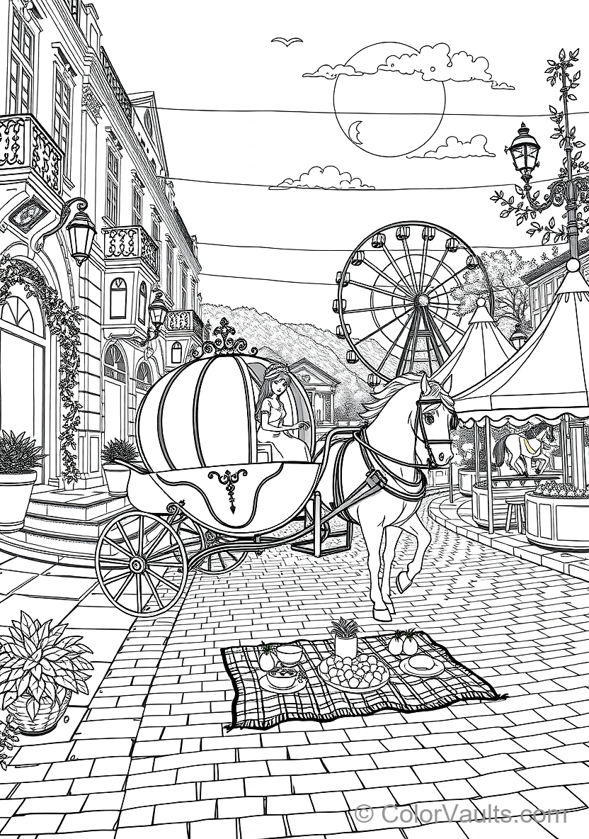 Cinderella Riding in the Ornate Pumpkin Carriage (Scene 32)