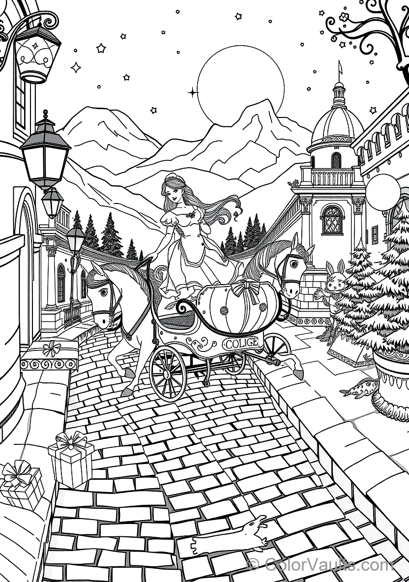 Cinderella Riding in the Ornate Pumpkin Carriage (Scene 33)