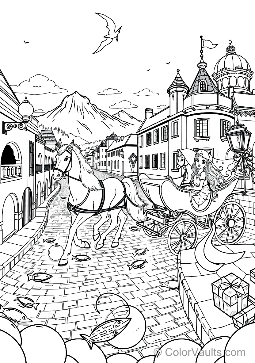 Cinderella Riding in the Ornate Pumpkin Carriage (Scene 35)