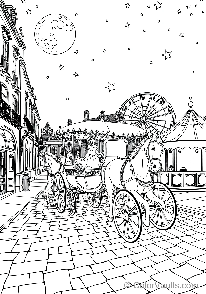 Cinderella Riding in the Ornate Pumpkin Carriage (Scene 38)