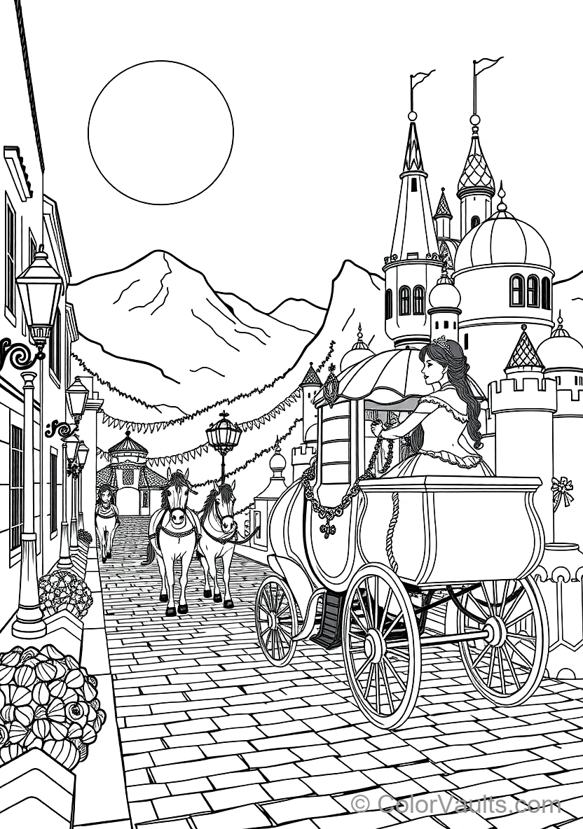 Cinderella Riding in the Ornate Pumpkin Carriage (Scene 39)