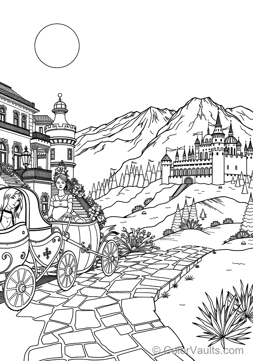 Cinderella Riding in the Ornate Pumpkin Carriage (Scene 40)