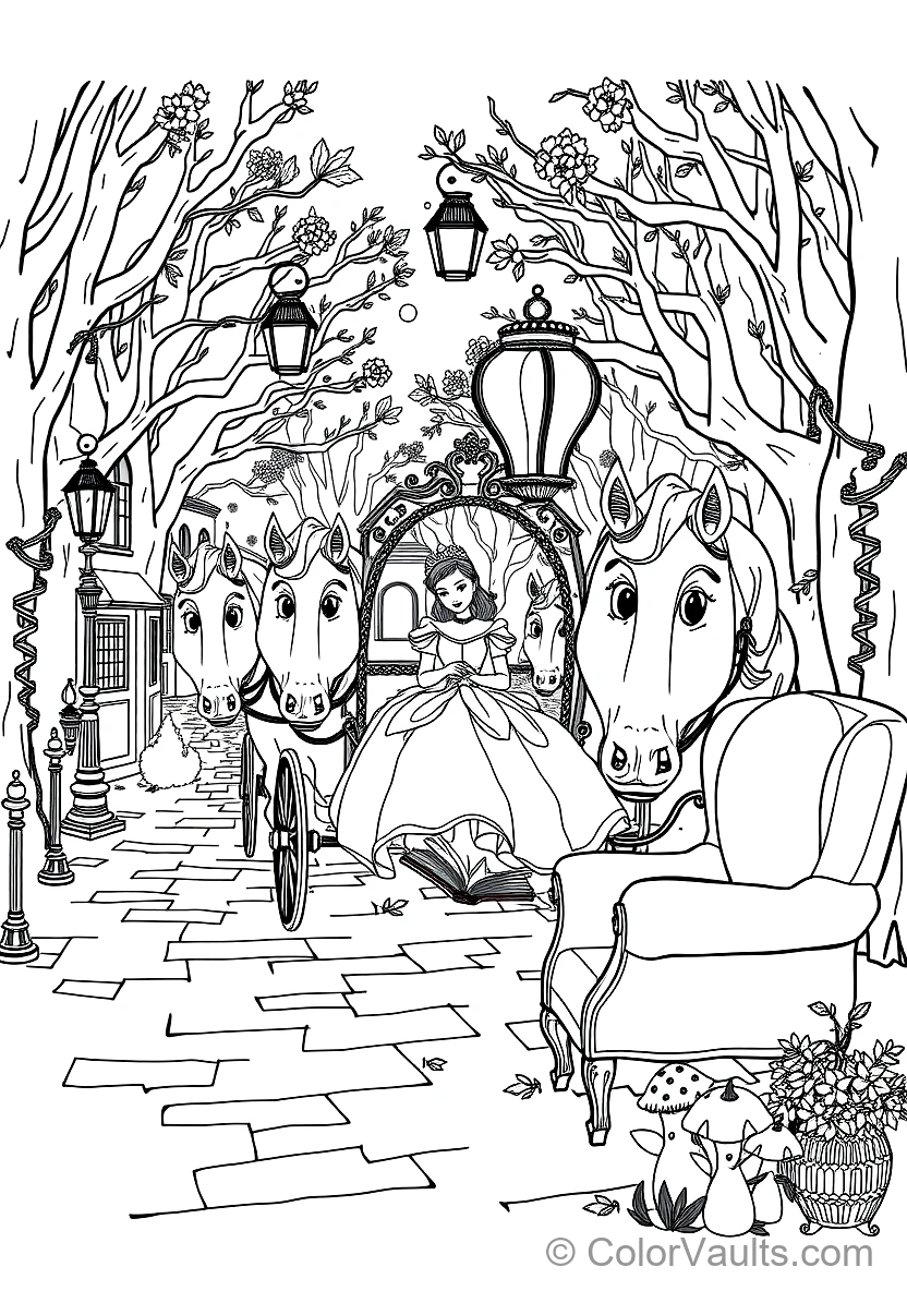Cinderella Riding in the Ornate Pumpkin Carriage (Scene 41)