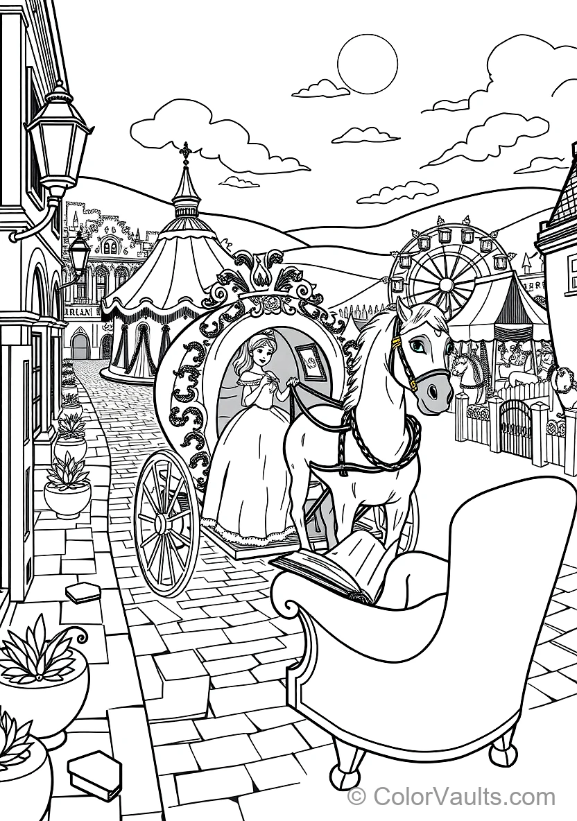 Cinderella Riding in the Ornate Pumpkin Carriage (Scene 43)