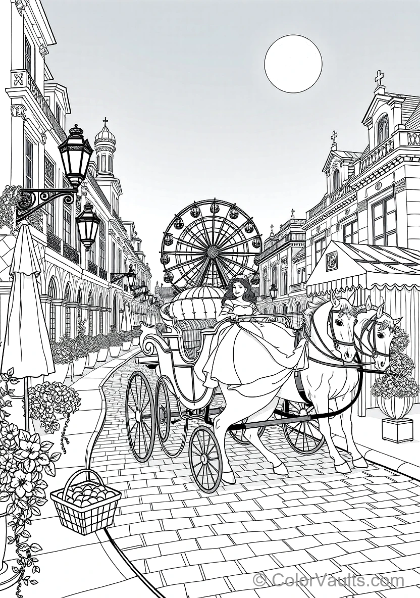 Cinderella Riding in the Ornate Pumpkin Carriage (Scene 45)