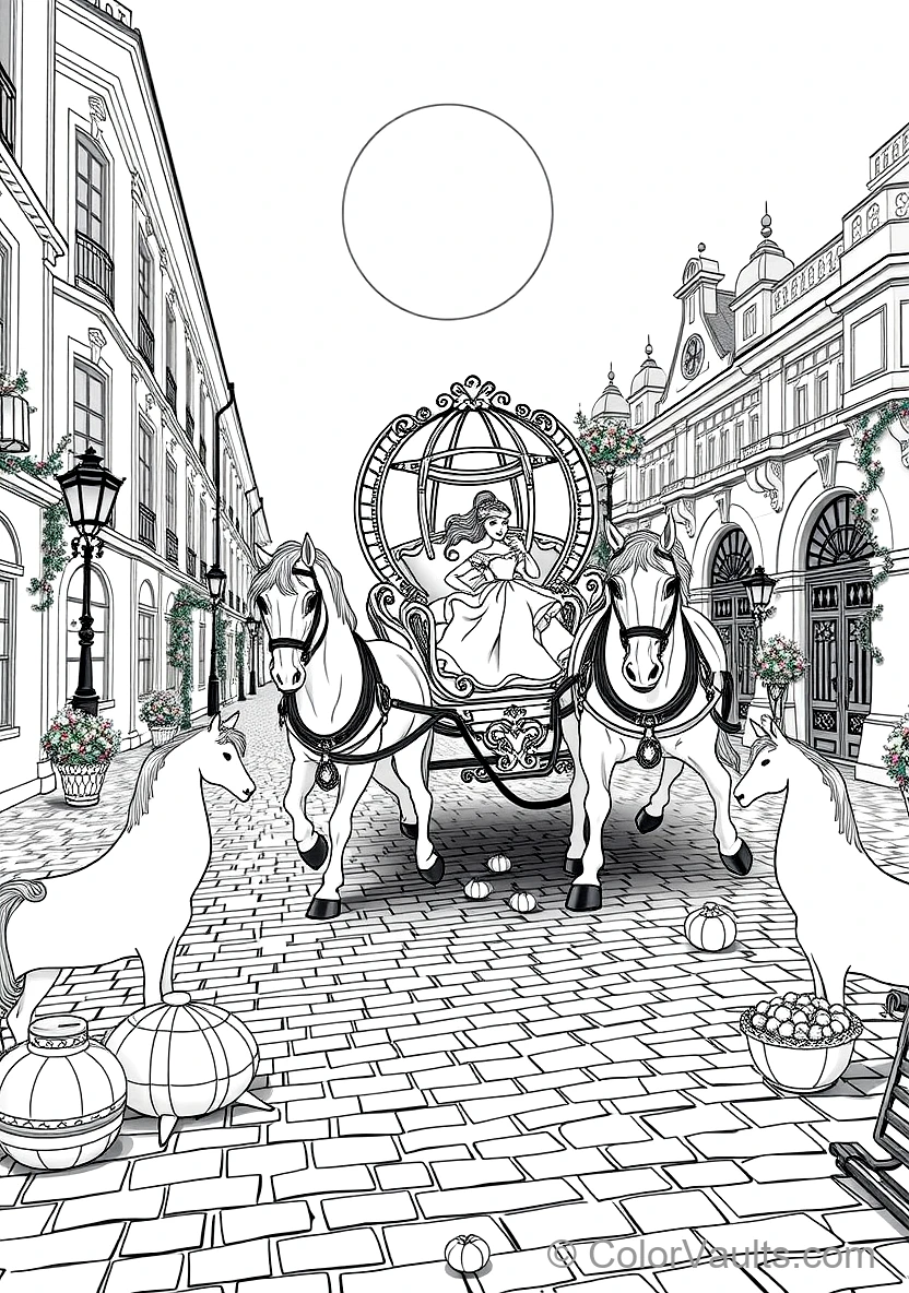 Cinderella Riding in the Ornate Pumpkin Carriage (Scene 46)