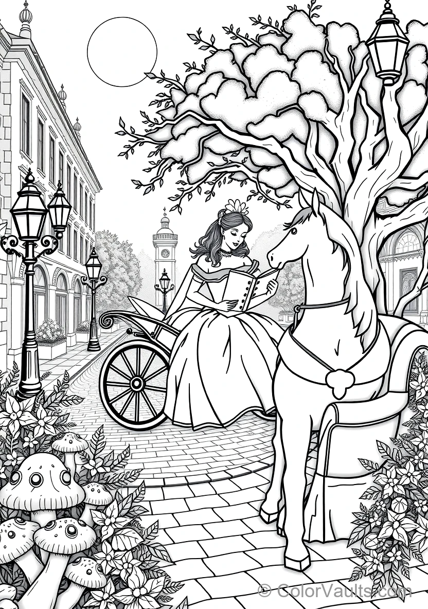 Cinderella Riding in the Ornate Pumpkin Carriage (Scene 54)