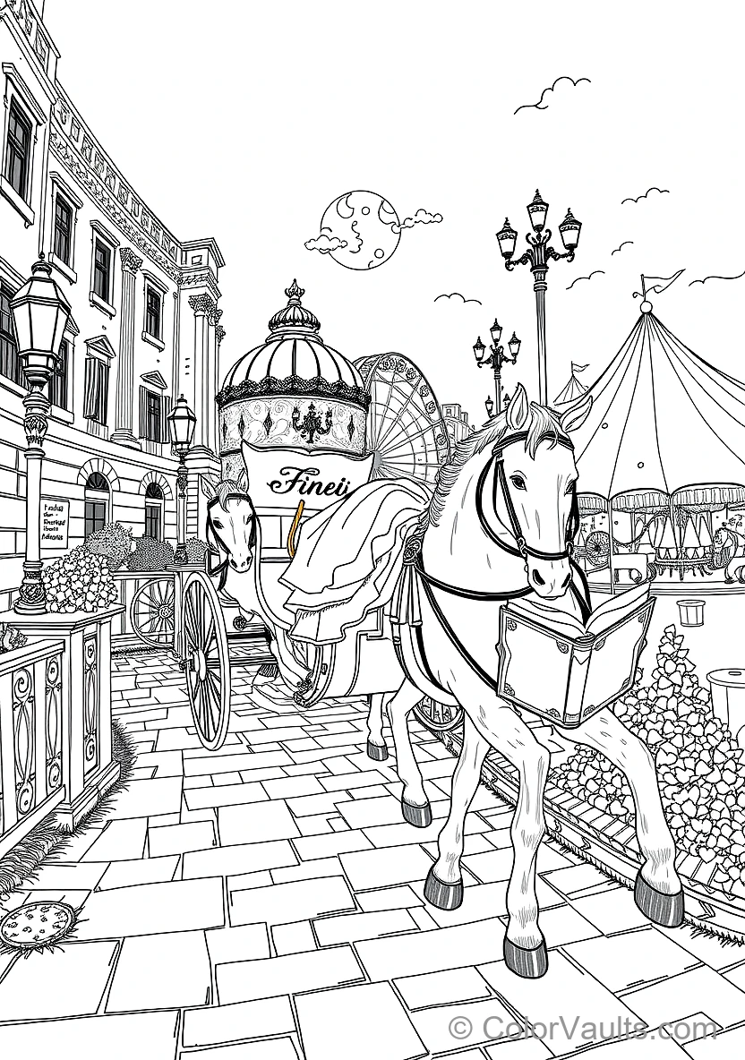 Cinderella Riding in the Ornate Pumpkin Carriage (Scene 55)