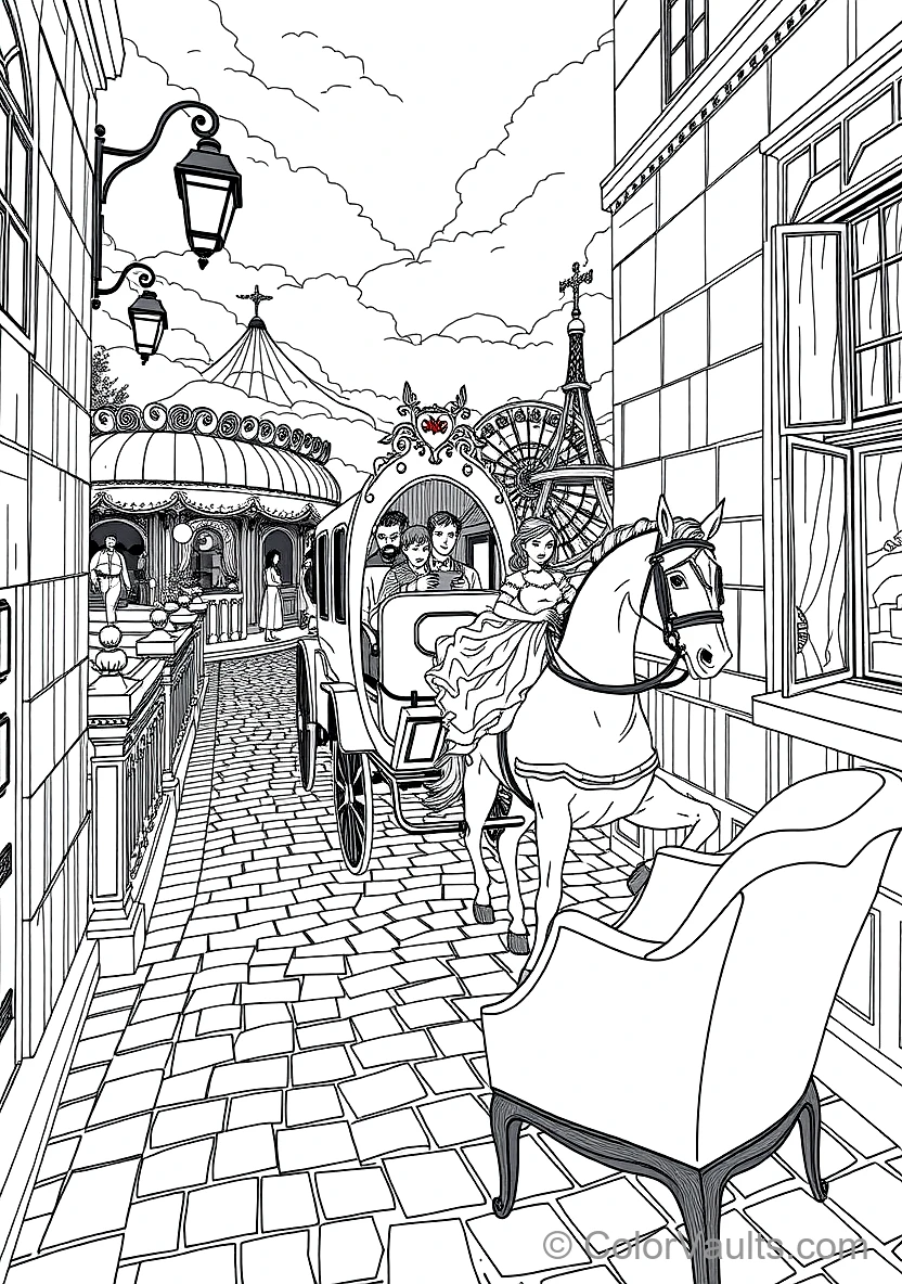 Cinderella Riding in the Ornate Pumpkin Carriage (Scene 56)