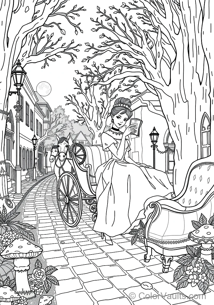 Cinderella Riding in the Ornate Pumpkin Carriage (Scene 58)