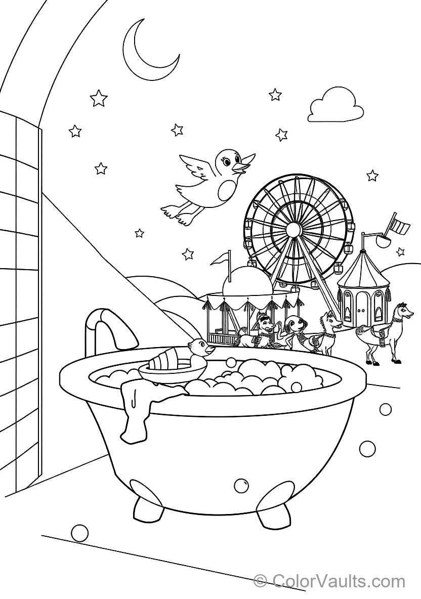 Jj Taking a Bubbly Bath with Rubber Ducky and Toy Boat (Scene 2)
