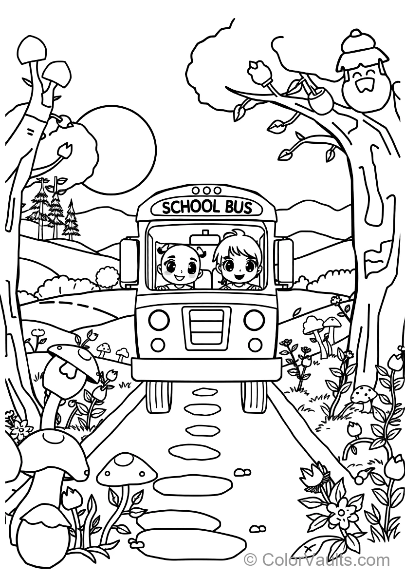 Jj Sitting Happily on the School Bus Singing with Cody