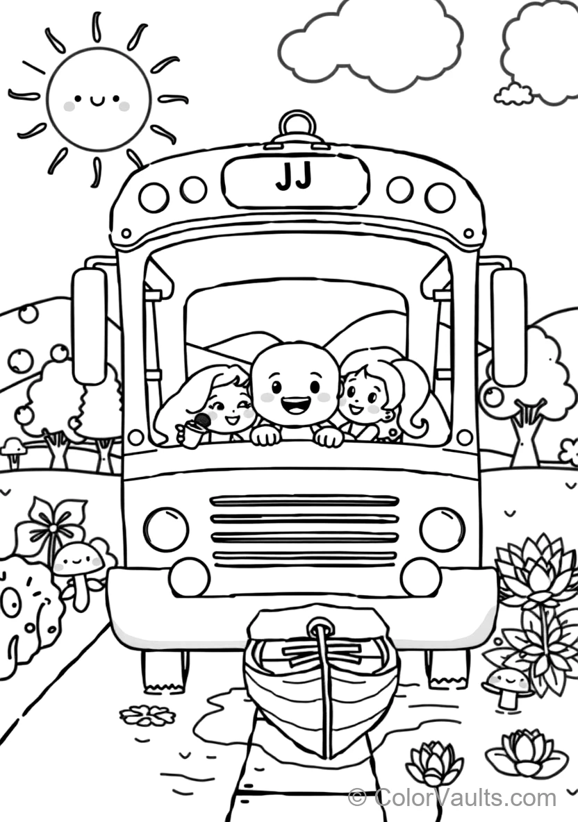 Jj Sitting Happily on the School Bus Singing with Cody (Scene 2)