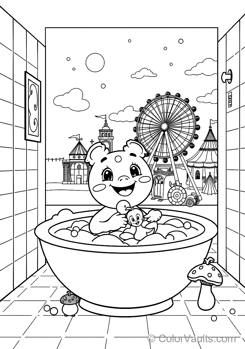 Jj Taking a Bubbly Bath with Rubber Ducky and Toy Boat (Scene 4)