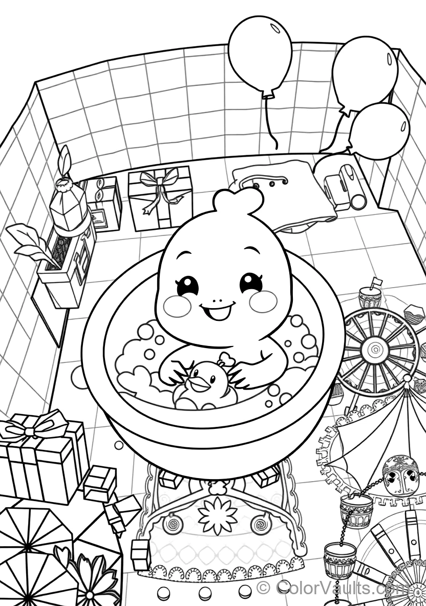 Jj Taking a Bubbly Bath with Rubber Ducky and Toy Boat (Scene 6)