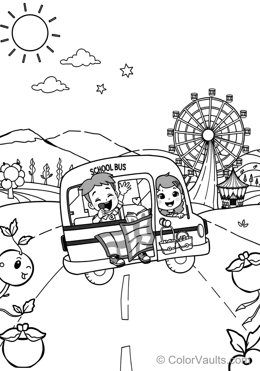 Jj Sitting Happily on the School Bus Singing with Cody (Scene 5)