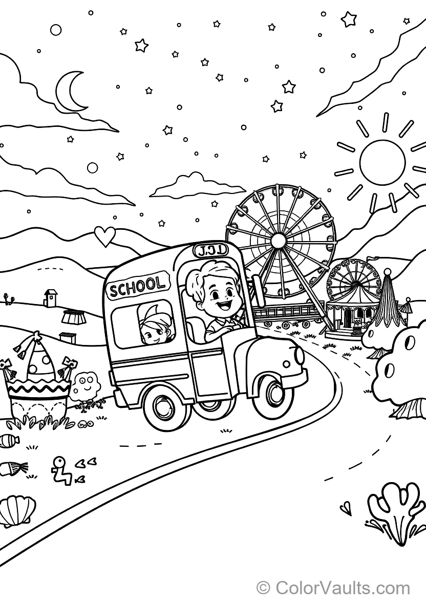 Jj Sitting Happily on the School Bus Singing mit Cody (Scene 7)