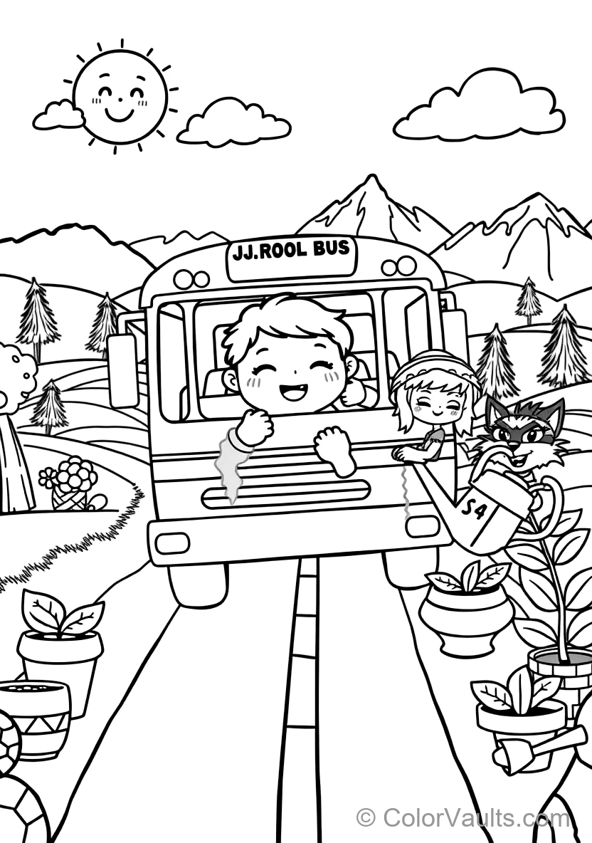 Jj Sitting Happily on the School Bus Singing mit Cody (Scene 10)