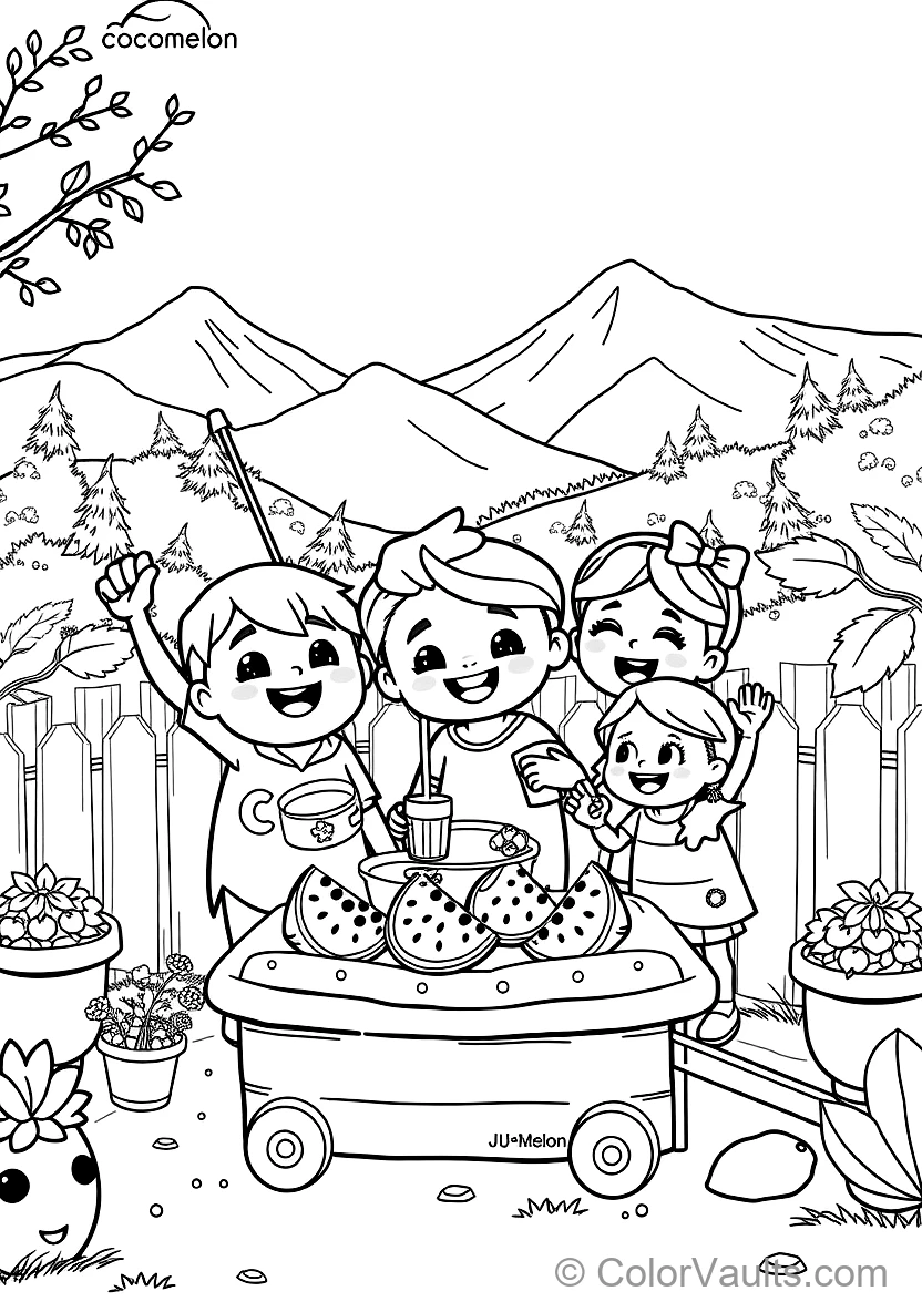 Jj und His Family Having a Fun Picnic im Backyard (Scene 3)