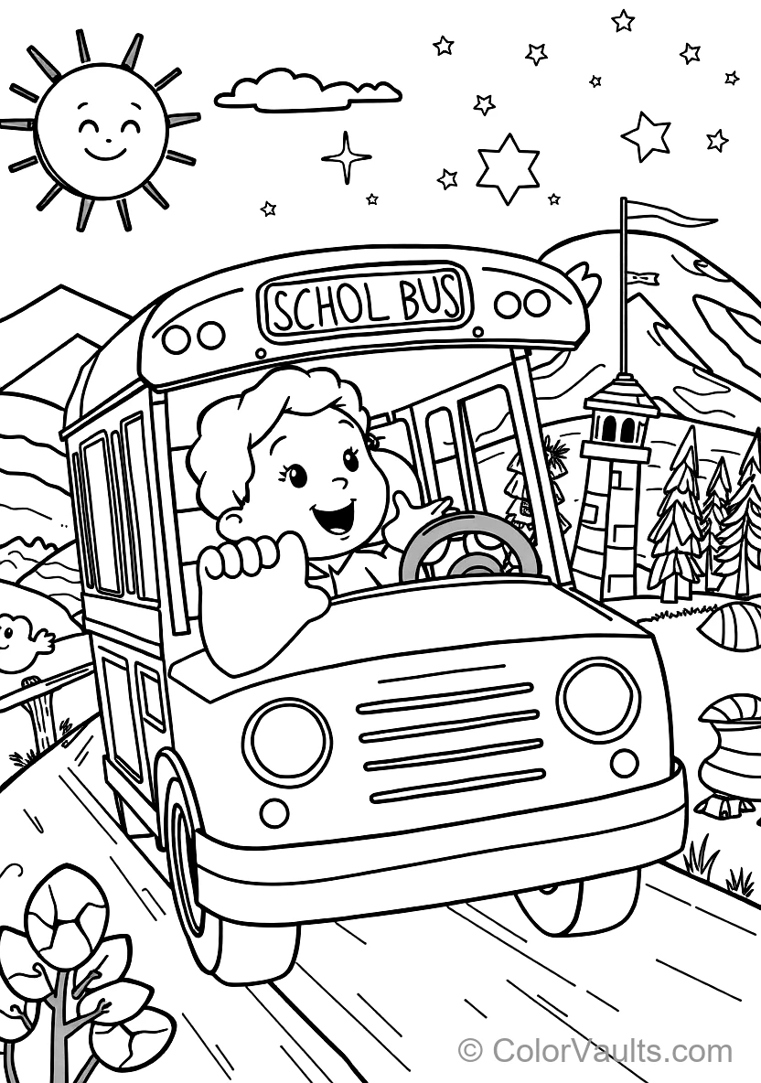 Jj Sitting Happily on the School Bus Singing mit Cody (Scene 18)