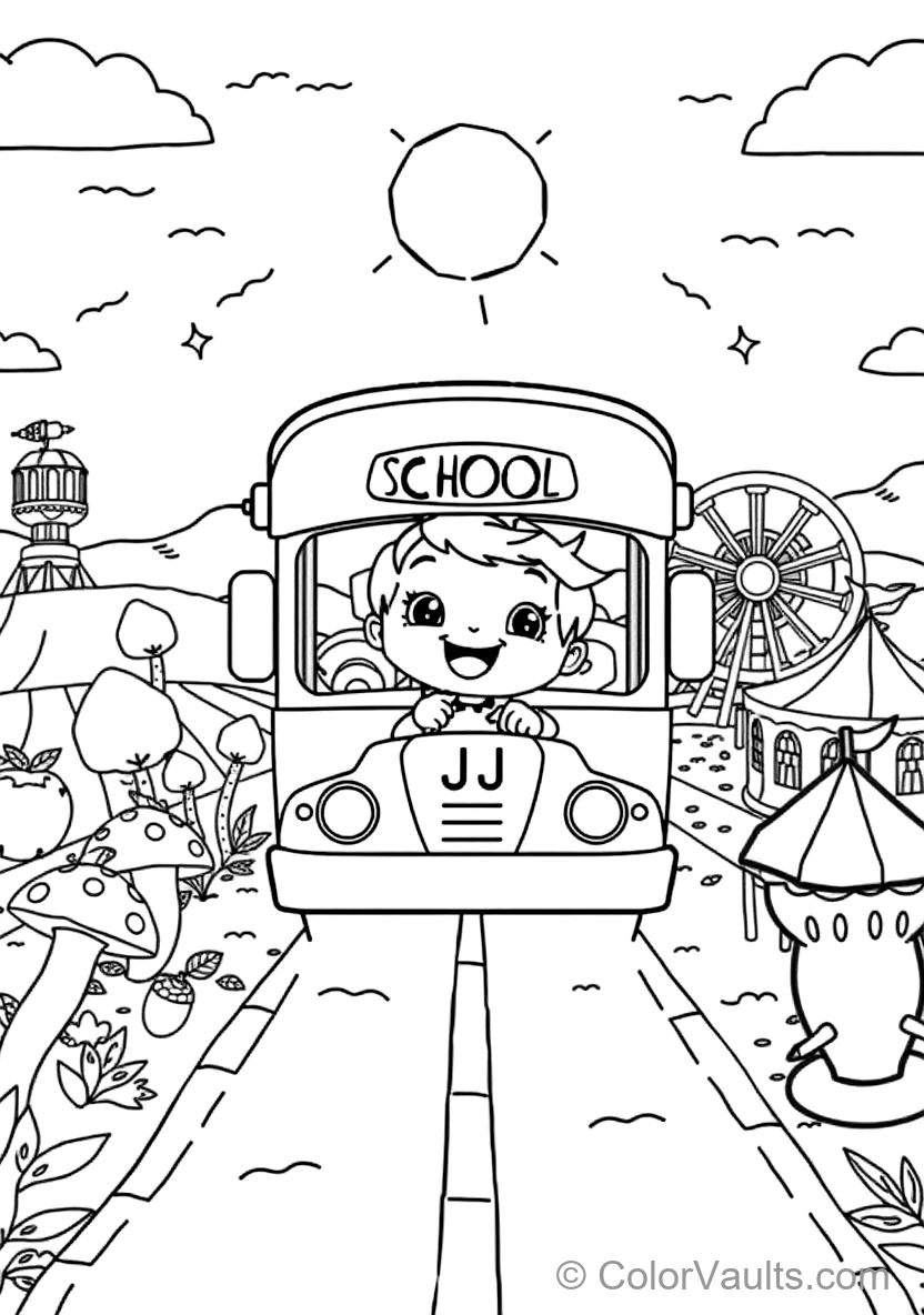 Jj Sitting Happily on the School Bus Singing mit Cody (Scene 19)
