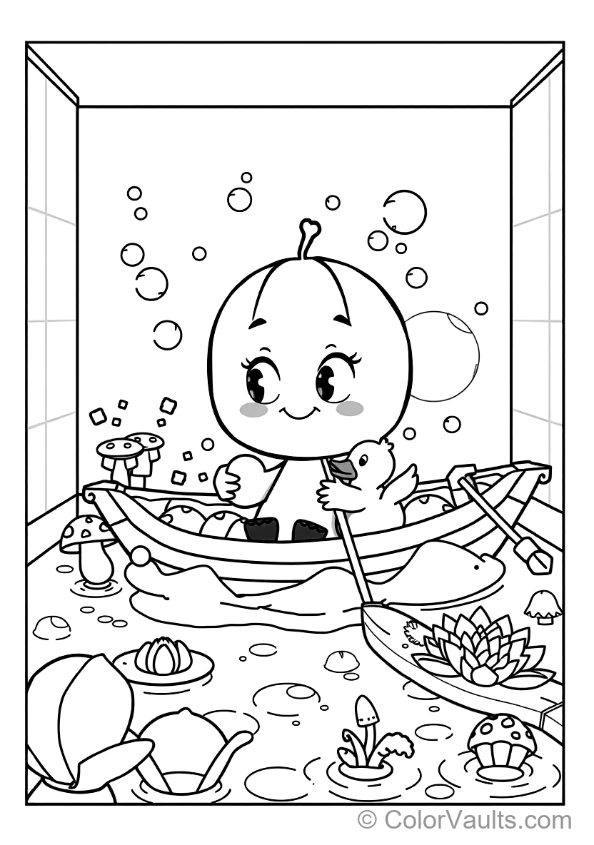 Jj Taking a Bubbly Bath mit Rubber Ducky und Toy Boat (Scene 14)
