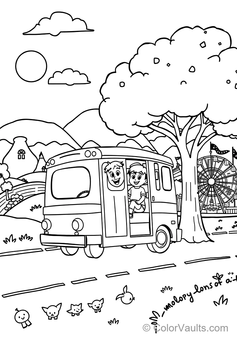 Jj Sitting Happily on the School Bus Singing mit Cody (Scene 26)