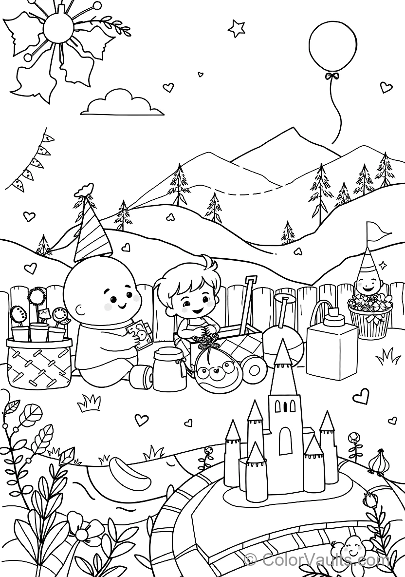 Jj und His Family Having a Fun Picnic im Backyard (Scene 18)