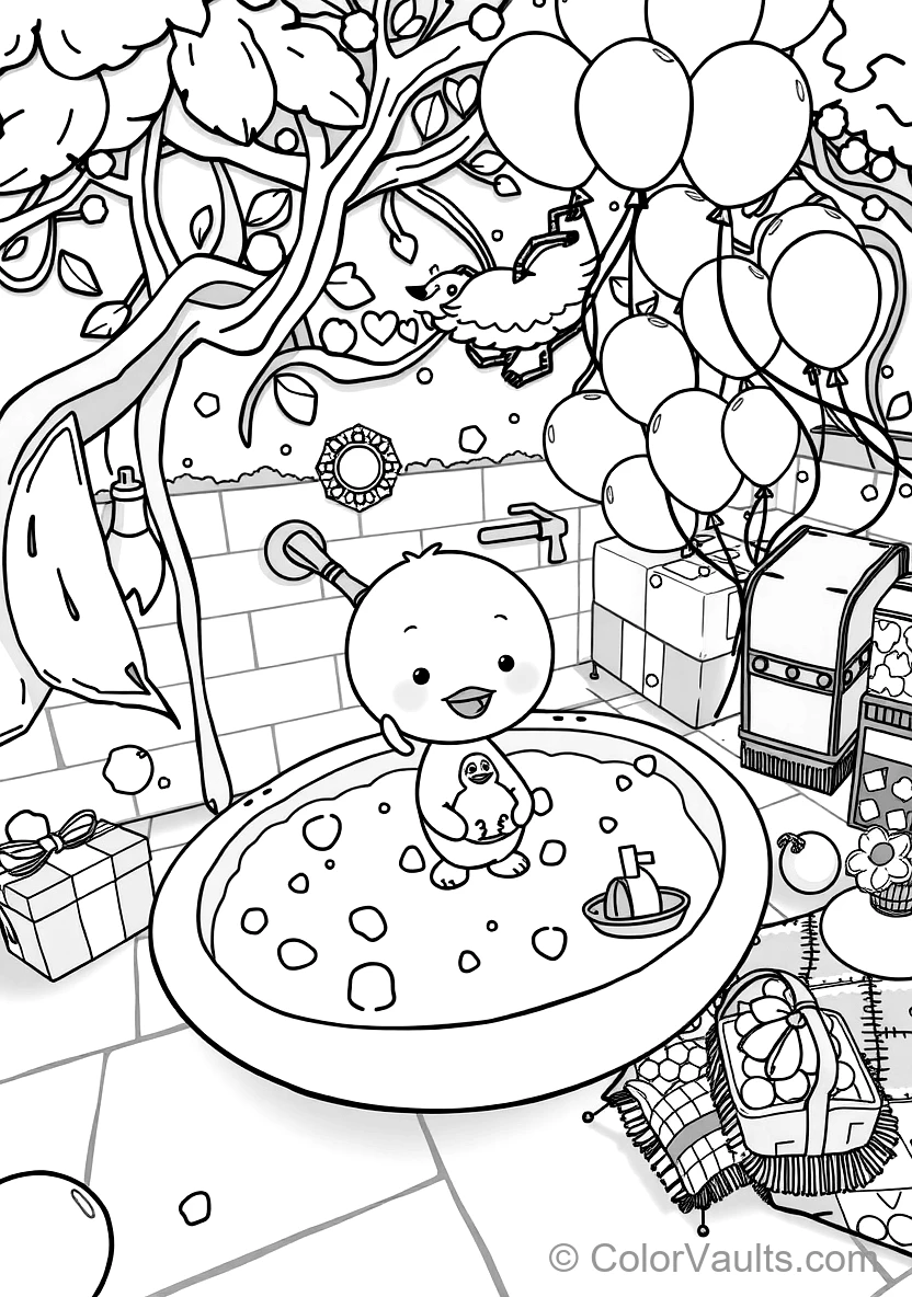 Jj Taking a Bubbly Bath mit Rubber Ducky und Toy Boat (Scene 21)