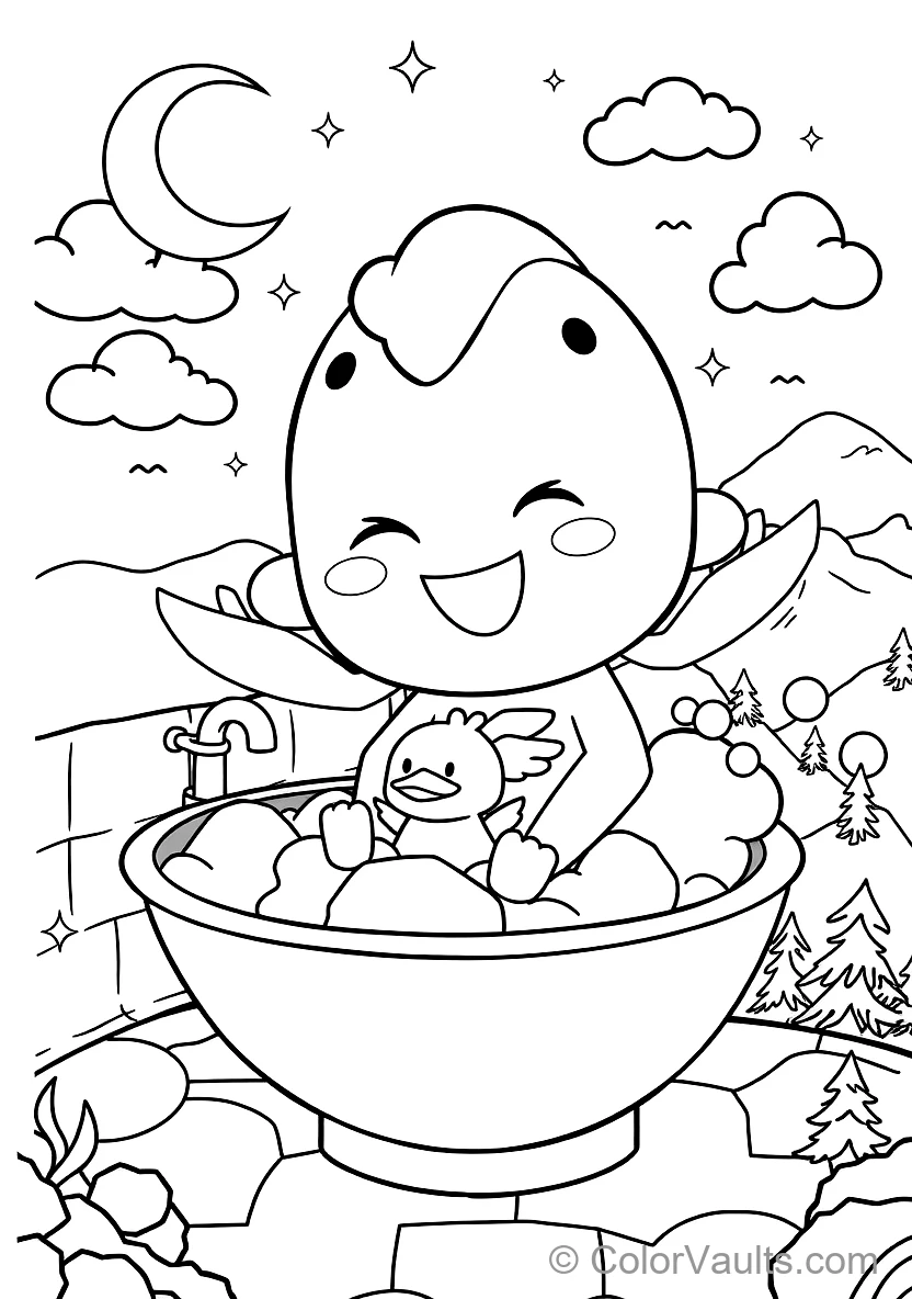 Jj Taking a Bubbly Bath mit Rubber Ducky und Toy Boat (Scene 33)