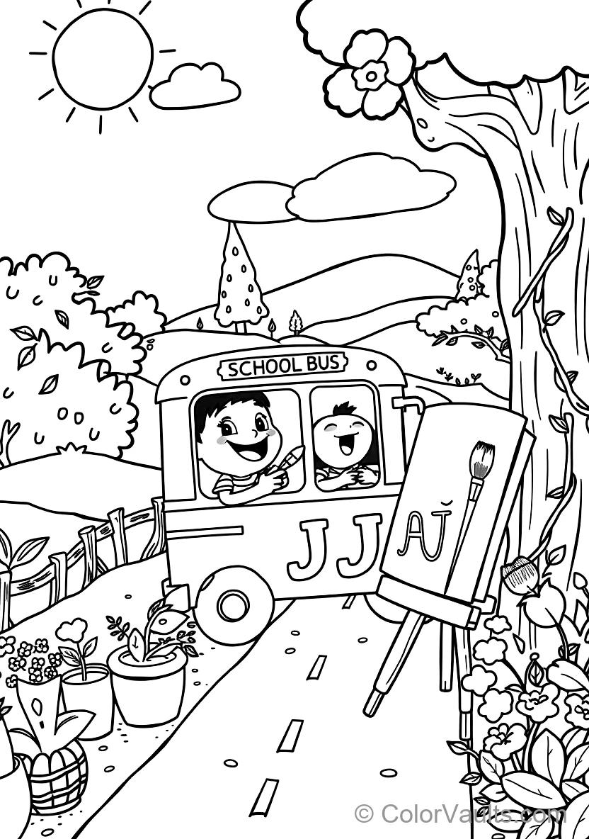 Jj Sitting Happily on the School Bus Singing mit Cody (Scene 33)