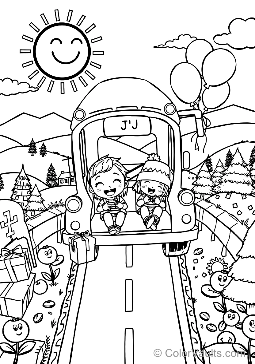 Jj Sitting Happily on the School Bus Singing mit Cody (Scene 34)