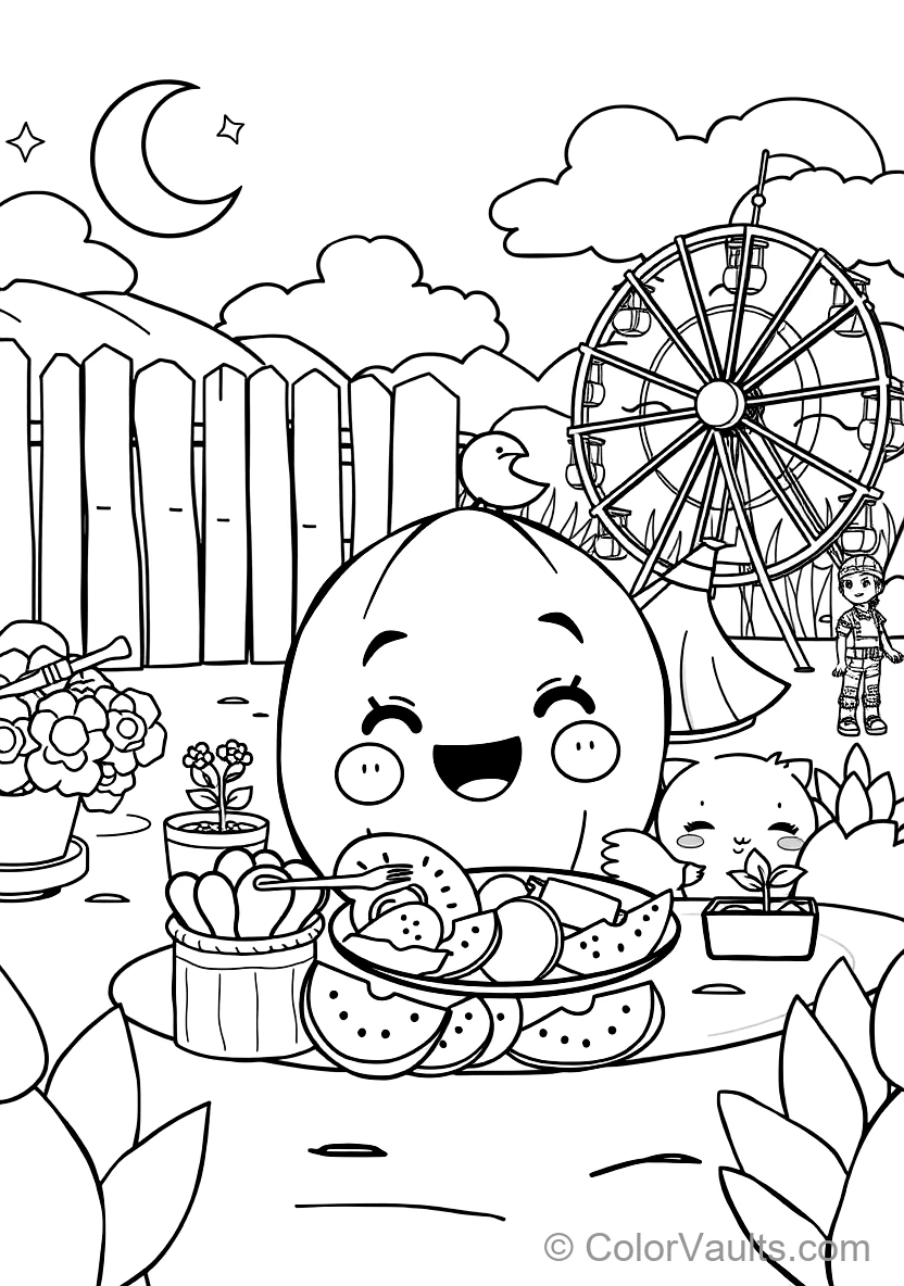 Jj und His Family Having a Fun Picnic im Backyard (Scene 32)