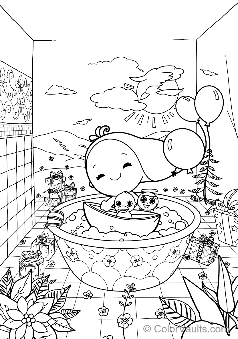 Jj Taking a Bubbly Bath with Rubber Ducky and Toy Boat (Scene 38)